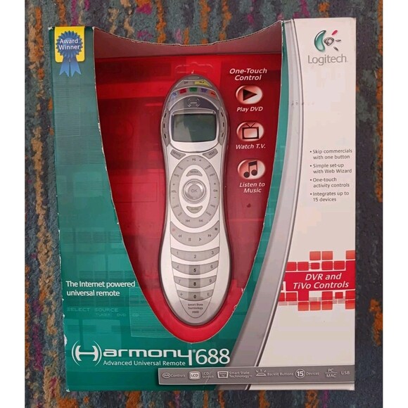 Logitech Harmony 688 Universal Remote Control Silver (966182-0403) - Picture 1 of 6